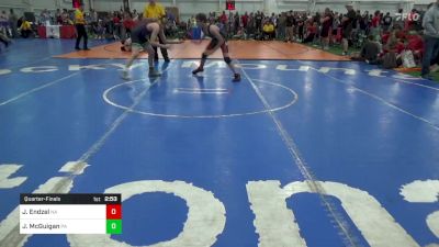 S-133 Mats 1-4 4:15pm lbs Quarterfinal - Jacob Endzel, NA vs John McGuigan, PA