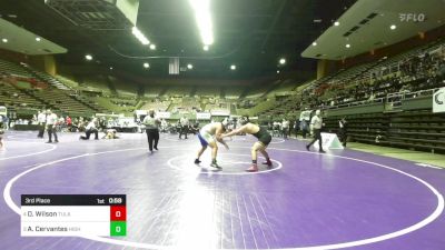 217 lbs 3rd Place - Dominic Wilson, Tulare Union vs Angel Cervantes, Highland