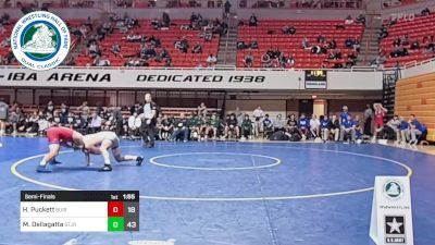 190 lbs Semifinal - Hank Puckett, Bixby High School vs Michael Dellagatta, St. Joseph Regional