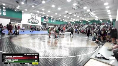 235 lbs Quarterfinal - Pepper Marks, Santa Barbara vs Cherish Hall-Taoai, Thousand Oaks