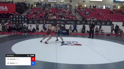 60 kg 3rd Place - Dylan Koontz, Titan Mercury Wrestling Club vs Max Black, NMU-National Training Center