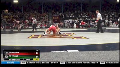 157 lbs Consi Of 8 #2 - Jake Danishek, Indiana vs Kaleb Young, Iowa