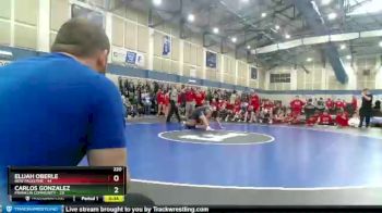 220 lbs Round 2 (4 Team) - Elijah Oberle, New Palestine vs Carlos Gonzalez, Franklin Community