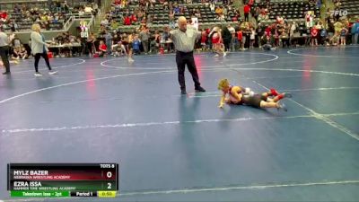 50 lbs Quarterfinal - Mylz Bazer, Nebraska Wrestling Academy vs Ezra Issa, Hammer Time Wrestling Academy