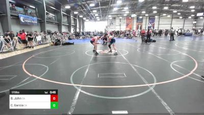 170 lbs Consi Of 8 #2 - Branson John, CA vs Carlos Garcia, CA