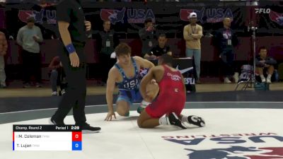 86 lbs Champ. Round 2 - Marcus Coleman, Titan Mercury Wrestling Club (TMWC) vs Taylor Lujan, Titan Mercury Wrestling Club (TMWC)