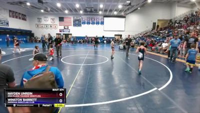 58-63 lbs Semifinal - Hayden Unrein, High Plains Thunder Wrestling vs Winston Barrett, Sheridan Wrestling Club