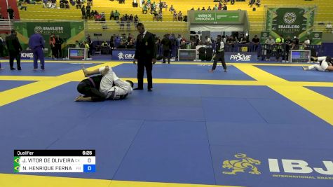 JOÃO VITOR DE OLIVEIRA SILVA vs NIKOLAS HENRIQUE FERNANDES CHAGA 2024 Brasileiro Jiu-Jitsu IBJJF