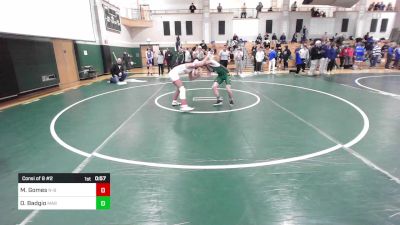 138 lbs Consi Of 8 #2 - Miguel Gomes, New Bedford vs Owen Badgio, Marshfield