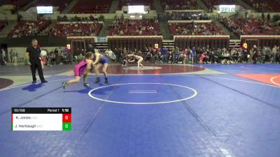 151/158 Round 1 - Kara Jones, Conrad Wrestling Club vs Jayda Harbaugh, Baker Wrestling Club