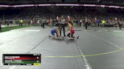 D1-120 lbs Champ. Round 1 - Michael Cannon, Detroit Catholic Central HS vs Sam Schreiber, Anchor Bay HS