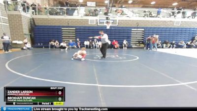 55 lbs Quarterfinal - Beckham Duncan, Thunder Ridge Outlaws vs Zander Larson, Homedale Wrestling