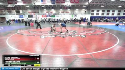 125 lbs Quarterfinal - Hunter Sparks, Eastern Oregon University (OR) vs Isaac Crowell, Southeastern