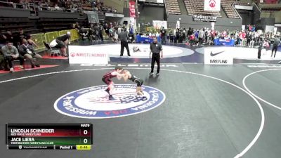 56 lbs Quarterfinal - Lincoln Schneider, Red Wave Wrestling vs Jace Liera, Terminators Wrestling Club