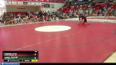 106 lbs Semis & 1st Wb (8 Team) - Karol Olalde, Lee County vs Carson Lutz, Glynn Academy