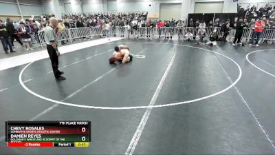 132 lbs 7th Place Match - Chevy Rosales, Combative Sports Athletic Center vs Damien Reyes, Goldman`s Wrestling Academy Of The Rockies