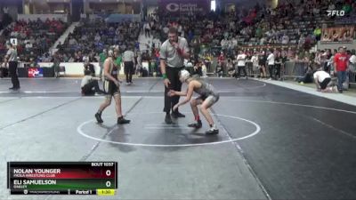 92 lbs Quarterfinal - Nolan Younger, Paola Wrestling Club vs Eli Samuelson, Oakley