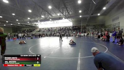 85 lbs Cons. Semi - Wil Brown, Green Canyon Juniors vs Ryder Hintz, Green River Grapplers