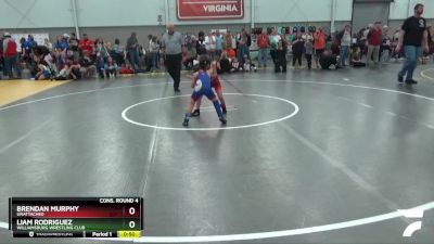 53 lbs Cons. Round 4 - Brendan Murphy, Unattached vs Liam Rodriguez, Williamsburg Wrestling Club