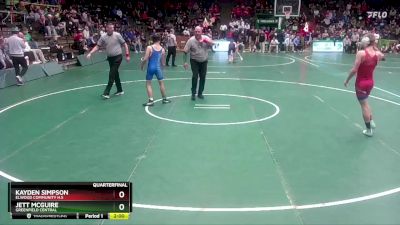 120 lbs Quarterfinal - Jett McGuire, Greenfield Central vs Kayden Simpson, Elwood Community H.S