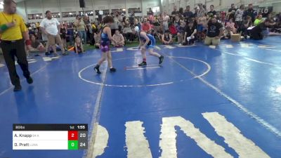 80 lbs Pools - Asher Knapp, 84 Athletes (VA) vs Dylan Pratt, Lunatics