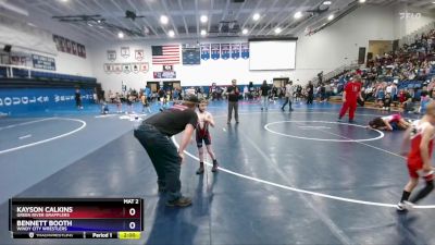 45 lbs Round 2 - Kayson Calkins, Green River Grapplers vs Bennett Booth, Windy City Wrestlers