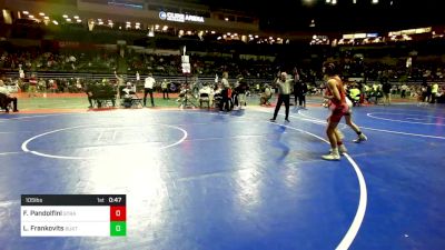 105 lbs Quarterfinal - Franco Pandolfini, Stray Dawgs vs Luke Frankovits, Buxton (NJ)