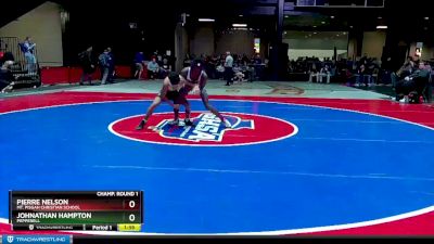 1A-120 lbs Champ. Round 1 - Pierre Nelson, Mt. Pisgah Christian School vs Johnathan Hampton, Pepperell