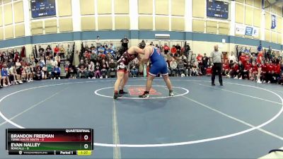 215 lbs Quarters & Wb (16 Team) - Brandon Freeman, Terre Haute South vs Evan Nalley, Roncalli