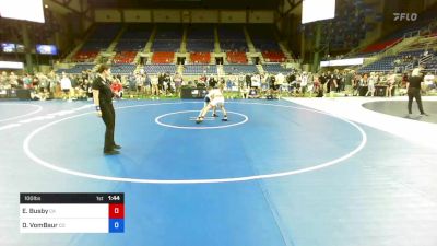 100 lbs Cons 16 #2 - Ethan Busby, California vs Drake VomBaur, Colorado