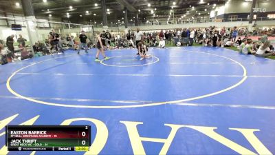 95 lbs Round 2 (6 Team) - Easton Barrick, PIT BULL WRESTLING ACADEMY vs Jack Thrift, GREAT NECK WC - GOLD