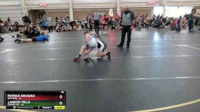 78 lbs Round 1 (6 Team) - Patrick Kruszka, Bad Bass vs Landon Mills, Dundee WC