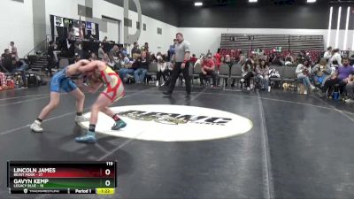 119 lbs Placement Matches (8 Team) - Lincoln James, Beast Mode vs Gavyn Kemp, Legacy Blue