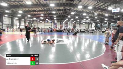 75 lbs Rr Rnd 1 - Ayden Jimenez, Grit Mat Club Blue vs Thomas Ross, Triumph Blue