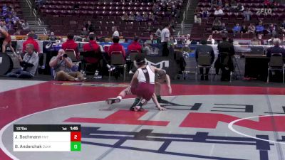 107 lbs Round Of 16 - Joey Bachmann, Faith Christian vs Bruce Anderchak, Quaker Valley