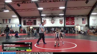 2 lbs Cons. Round 1 - Easton Ussery, Camp Point Youth Wrestling vs Kamden Boley, West Hancock Youth Wrestling