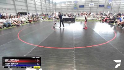 113 lbs 4th Wrestleback (16 Team) - Olin Neuville, Wisconsin Blue vs Hank Benter, Missouri Red