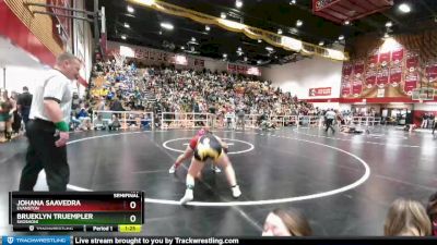 130 lbs Semifinal - Brueklyn Truempler, Shoshoni vs Johana Saavedra, Evanston