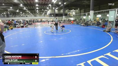 70 lbs Finals (2 Team) - Owen Butler, GREAT BRIDGE WRESTLING CLUB vs Caiden Whitmore, SHENANDOAH VALLEY WC