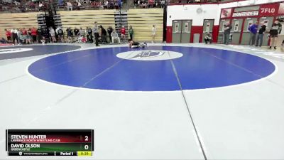 132 lbs Cons. Round 4 - David Olson, Greencastle vs Steven Hunter, Lawrence North Wrestling Club