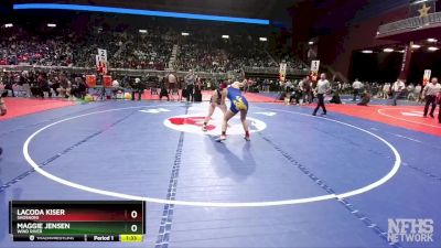 140 lbs Semifinal - Lacoda Kiser, Shoshoni vs Maggie Jensen, Wind River