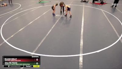 Semifinal - Galvin Maas, Lakeville Youth Wrestling Association vs Elijah Kelly, Waconia Wrestling Club