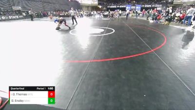 2A 106 lbs Quarterfinal - Dominic Thomas, Orting vs Owen Ensley, Sedro-Woolley