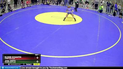 60 lbs Quarterfinal - Amia Smith, Toledo Mat Club vs Klohie Schantin, Canby Mat Club