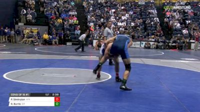 157 lbs Consi of 16 #1 - Parker Simington, Air Force vs Rian Burris, Citadel