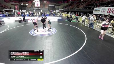 215 lbs Cons. Semi - Andru Balladarez, Edison High School Wrestling vs Joey Colburn, Ground Creatures Wrestling