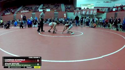 90 lbs Quarterfinal - Ethan Bayliss, Central Indiana Academy Of Wrestling vs Cameron Schofield, Franklin Wrestling Club