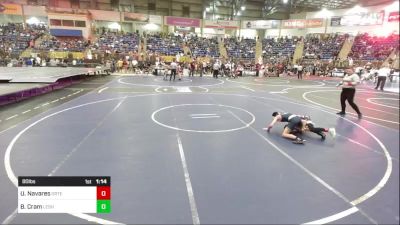 80 lbs Round Of 32 - Uriah Navares, Ortega Middle School vs Bryan Cram, Lesher