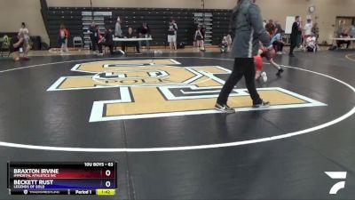 63 lbs 1st Place Match - Braxton Irvine, Immortal Athletics WC vs Beckett Rust, Legends Of Gold