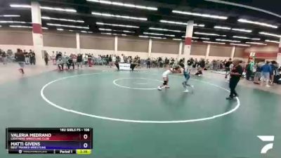 106 lbs Round 1 - Valeria Medrano, Lightning Wrestling Club vs Matti Givens, Best Trained Wrestling